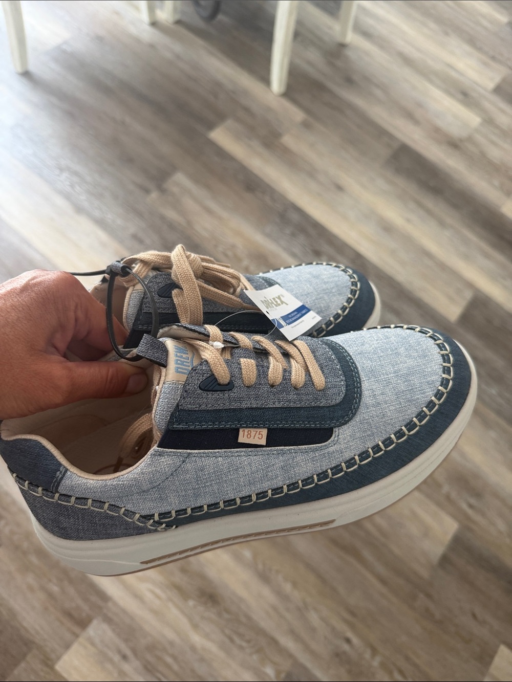NEW DREW Julep casual shoes comfort orthotic size 9 walking sneakers denim - Picture 10 of 12